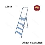 LUXIAME Escabeau acier 4 marches 2.85m