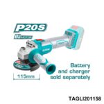 TOTAL meuleuse d’angle au lithium-ion 115mm TAGLI201158