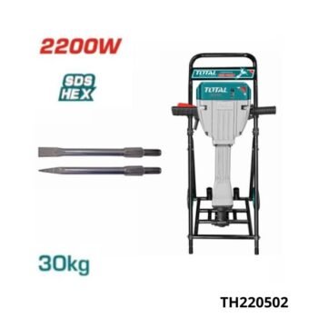 TOTAL marteau piqueur 2200w avec support 30kg TH220502