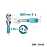 TOTAL cle a molette 8" THT101086