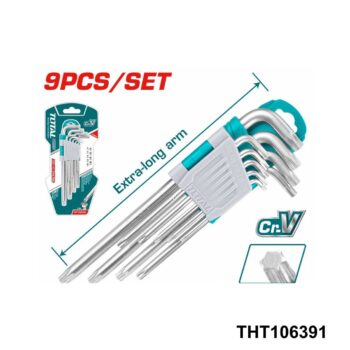 TOTAL jeu de 9 cle torex THT106391