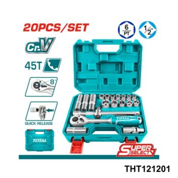 TOTAL jeu de douille 20 pcs 1/2 THT121201