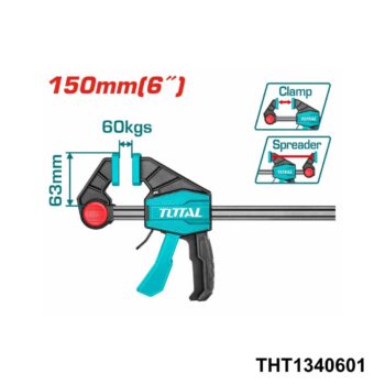 TOTAL serre joint a cliquet 6" 63x150mm THT1340601