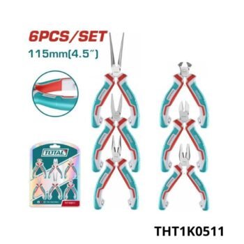 TOTAL ensemble de mini pinces 6 pieces THT1K0511