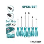 TOTAL jeu de 6 tournevis THT250606