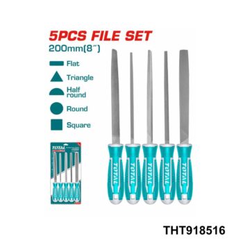 TOTAL ensemble de 5 limes en acier THT918516