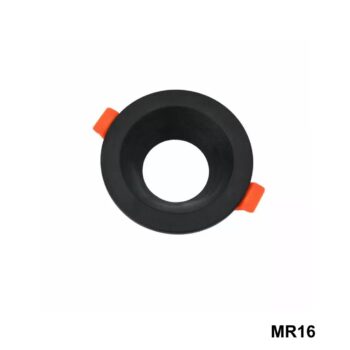 Spot plas mr16 rond 112 noir