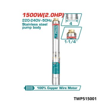 TOTAL pompe immergee 2hp 135m 220-240v TWP515001