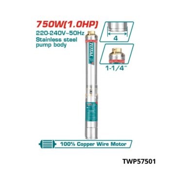 TOTAL pompe immergee 1hp 80m 220-240v TWP57501