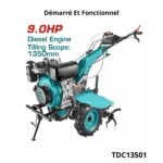 TOTAL motoculteur diesel 9hp TDC13501