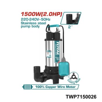 TOTAL pompe vide cave inox 1500w 2hp TWP7150026