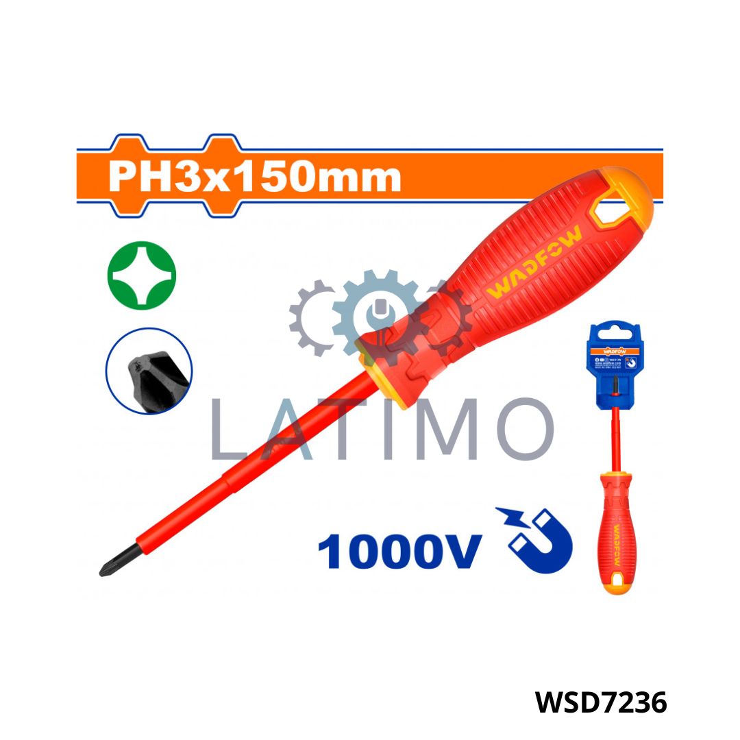 WADFOW tournevis isole ph3x150 WSD7236 Tournevis isole ph3x150-Wadfow
