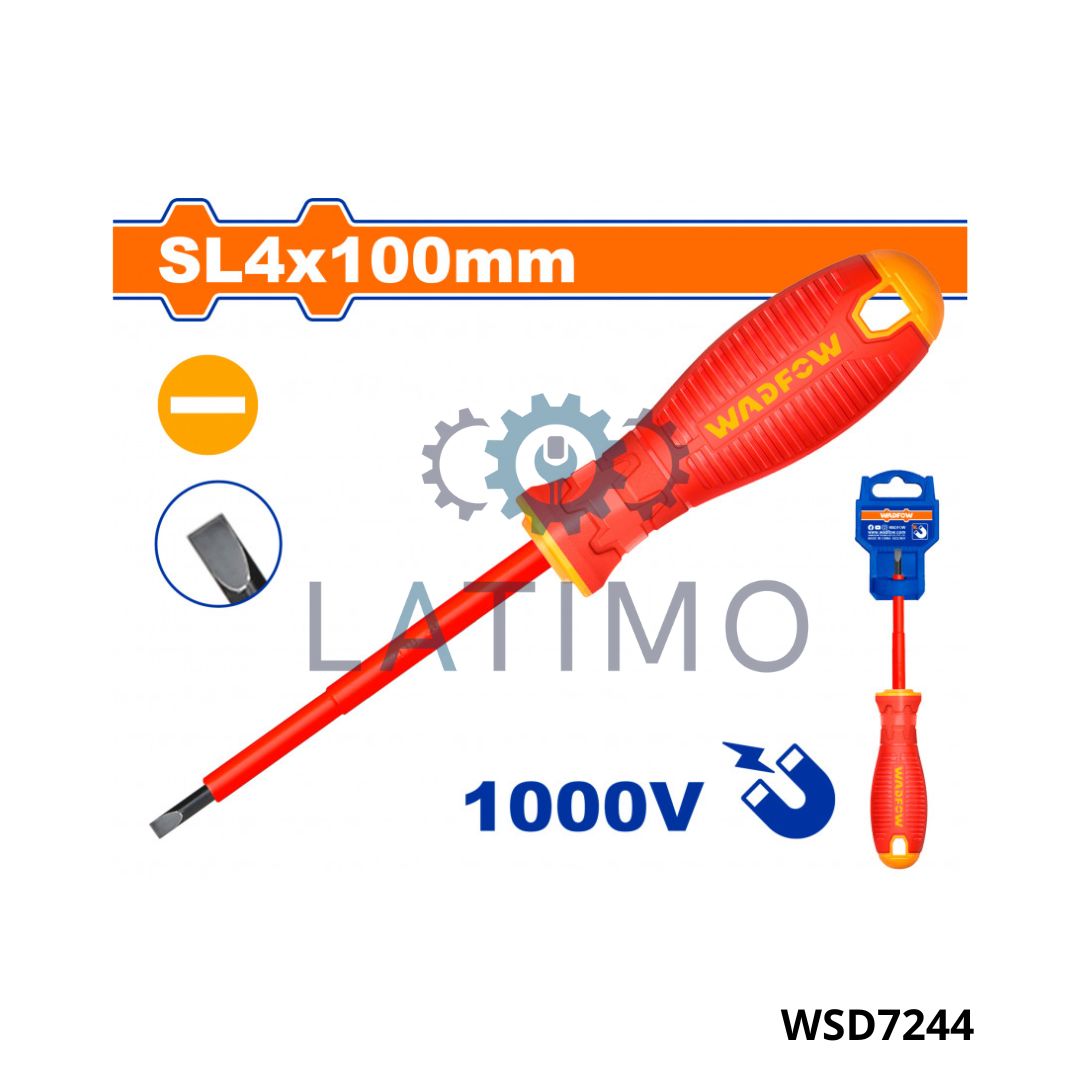 WADFOW tournevis isole fr4x100 WSD7244 Tournevis isole fr4x100-Wadfow