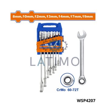 Jeu 7 cle mixte à cliquet-Wadfow