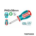 TOTAL tournevis ph2*38 americain TSDPH2038