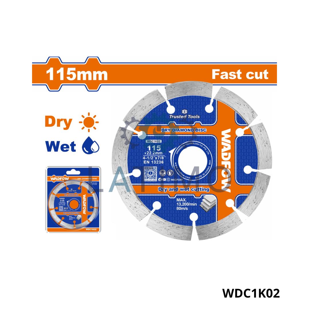 WADFOW disque diamant sec 115mm WDC1K02 Disque diamant sec 115mm-Wadfow