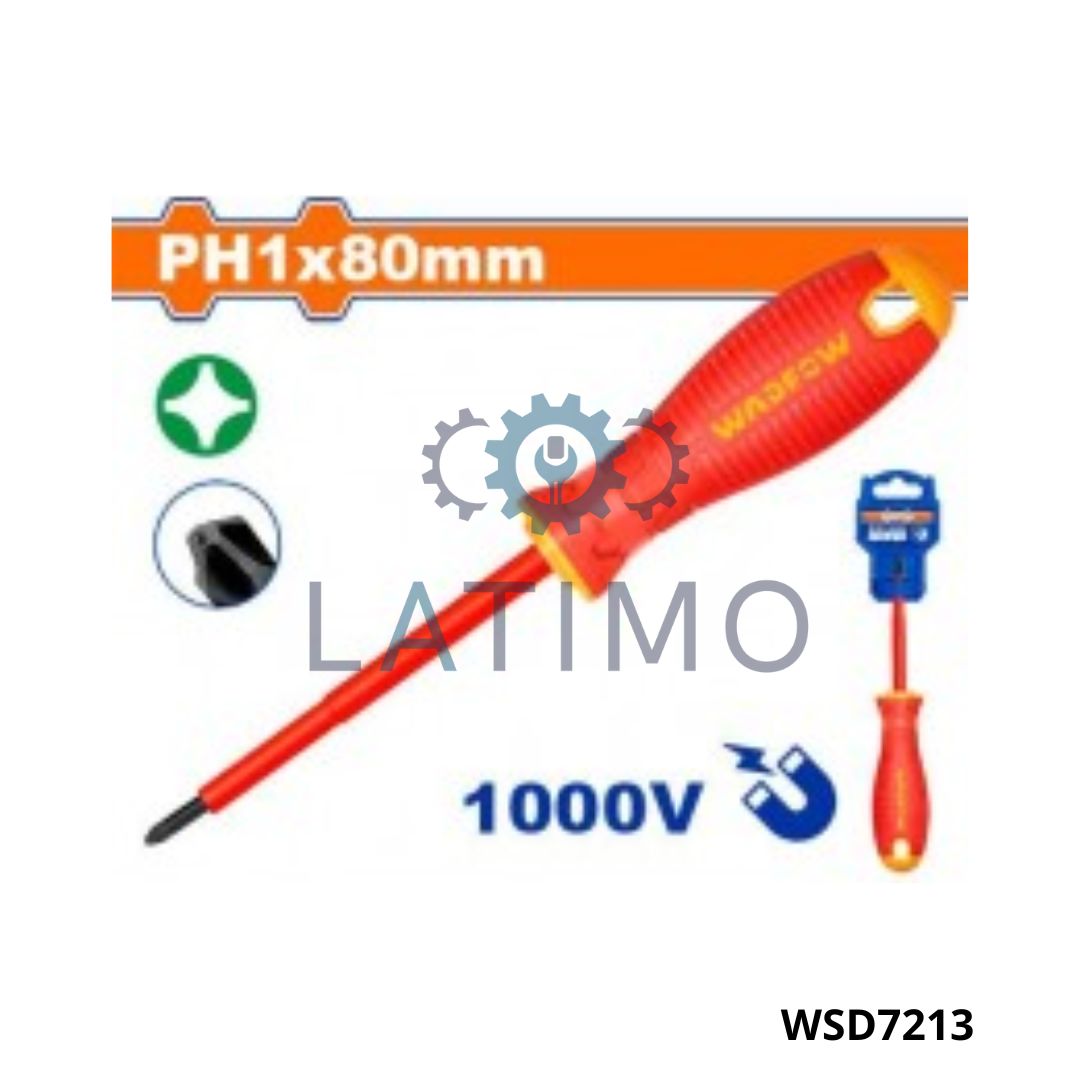 WADFOW tournevis isole ph1x80 WSD7213 Tournevis isole ph1x80-Wadfow