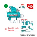 Pack compresseur 50l + jeu de 5 pcs goude haut TC255061E-TATK053-Total