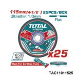 TOTAL disques de coupe ultra-minces pour inox-metaux 115x1 mm TAC11011525