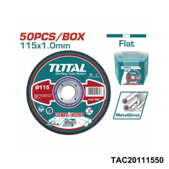 TOTAL disques abrasifs metal-inox 115X1.0mm TAC20111550