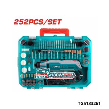 TOTAL mini meuleuse multif 130w + accessoires 251 pièces TG5133261