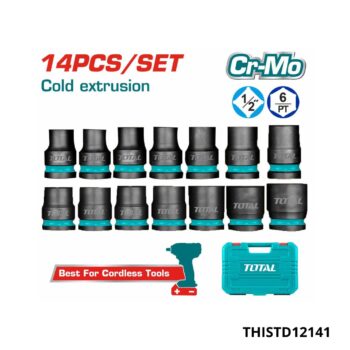 TOTAL jeux de 14 douilles 1/2" THISTD12141