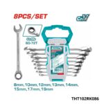 TOTAL jeux de cle mixtes a cliquets standards THT102RK086