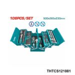 TOTAL caisse a outil metallique 108 pcs THTCS121081