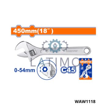 Cle a molette chrome 18" 450mm-Wadfow