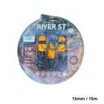 RIVERST Rouleaux tuyau vert 15mm 15m ART03059