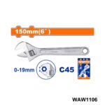 WADFOW Cle a molette chrome 6" 150mm WAW1106