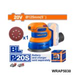 WADFOW Ponceuse orbital 20v sans batterie WRAP5030