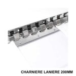 Charnière inox rideaux lanière 200mm