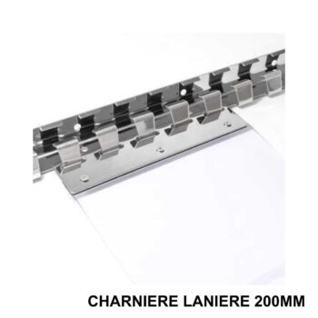 Charnière inox rideaux lanière 200mm
