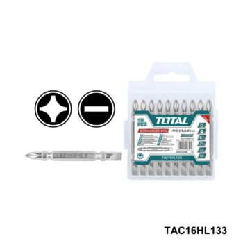 TOTAL Jeu 10 embouts ph2 + sl06 6X65mm TAC16HL133