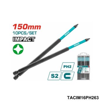 TOTAL Jeu 10 embouts ph2 long TACIM16PH263