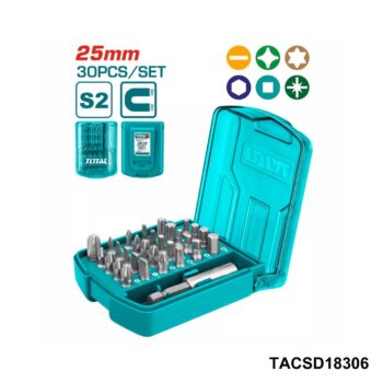 TOTAL Coffret 30 embouts 25mm TACSD18306