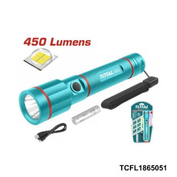 TOTAL Lampe de poche 450 lumens TCFL1865051