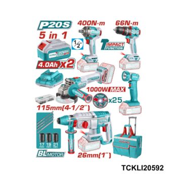 TOTAL Pack electroportatif + acc + sac TCKLI20592