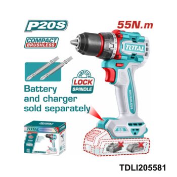 TOTAL Visseuse a percussion 20v 55nm sans batterie sans chargeur TDLI205581