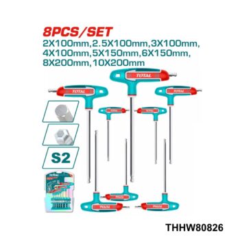 TOTAL Jeu 8 cles 6pt a poigne THHW80826