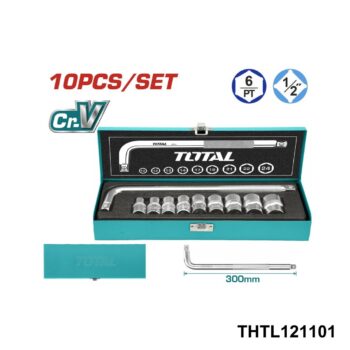 TOTAL Jeu 10 douilles 1/2" THTL121101