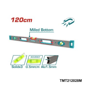 TOTAL Niveau d'eau magnetique aluminium 120cm TMT212028M