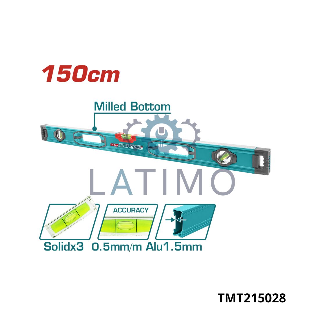 TOTAL Niveau d'eau aluminium 150cm TMT215028 Niveau d'eau aluminium 150cm-Total