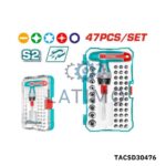 TOTAL Jeu 47 embouts de tournevis TACSD30476