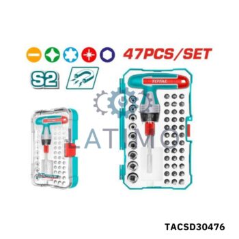 TOTAL Jeu 47 embouts de tournevis TACSD30476
