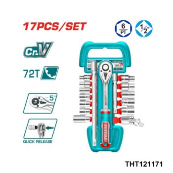 TOTAL Jeu 17 douilles 1/2" THT121171