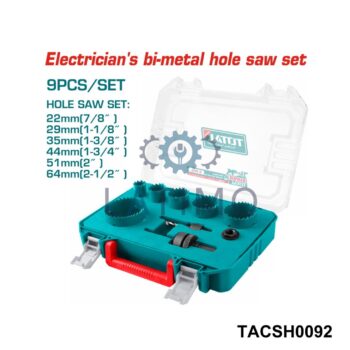Jeu 9 scie a cloche electricien 22-64mm-Total