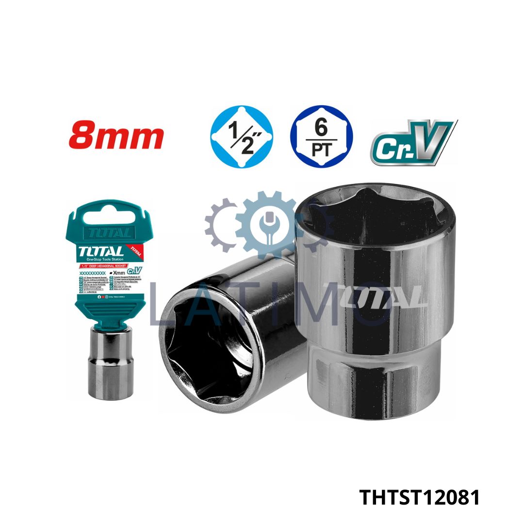 TOTAL Douille hexag 8mm THTST12081 Douille hexag 8mm-Total