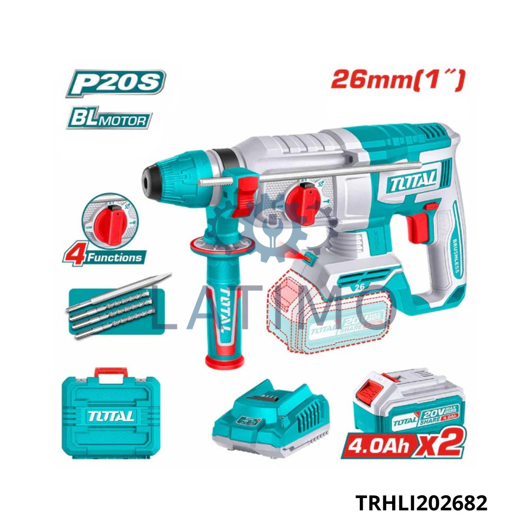 TOTAL Marteau perforateur 850w 26mm TRHLI202682 Marteau perforateur 850w 26mm-Total